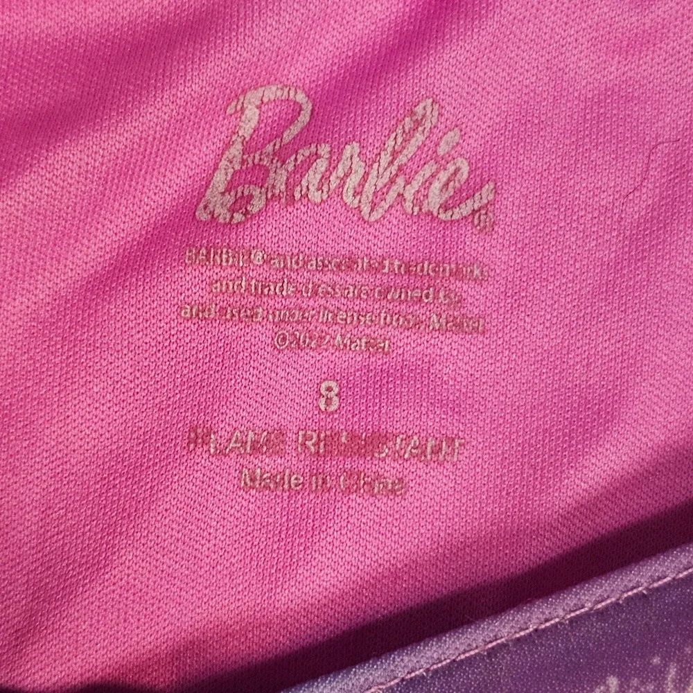 Barbie Girls Pink Purple Celestial Unicorn Nightgown Sleep Dress Size 8